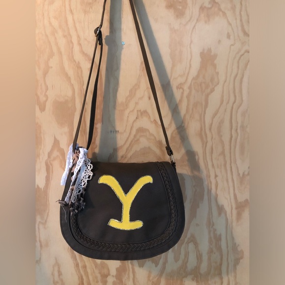 Womens Dutton Yellowstone Ranch Brown Rampage Crossbody Faux Leather Purse Bag - Picture 1 of 9